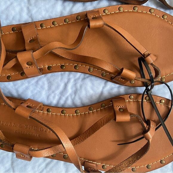NEW SPELL & THE GYPSY Strappy Gladiator Tan Sandals Size 41 - Picture 8 of 9